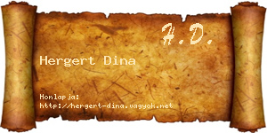 Hergert Dina névjegykártya